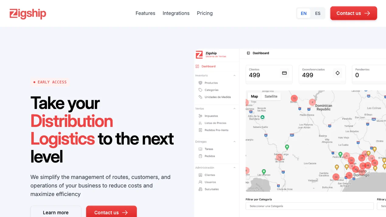 Zigship landing screenshot
